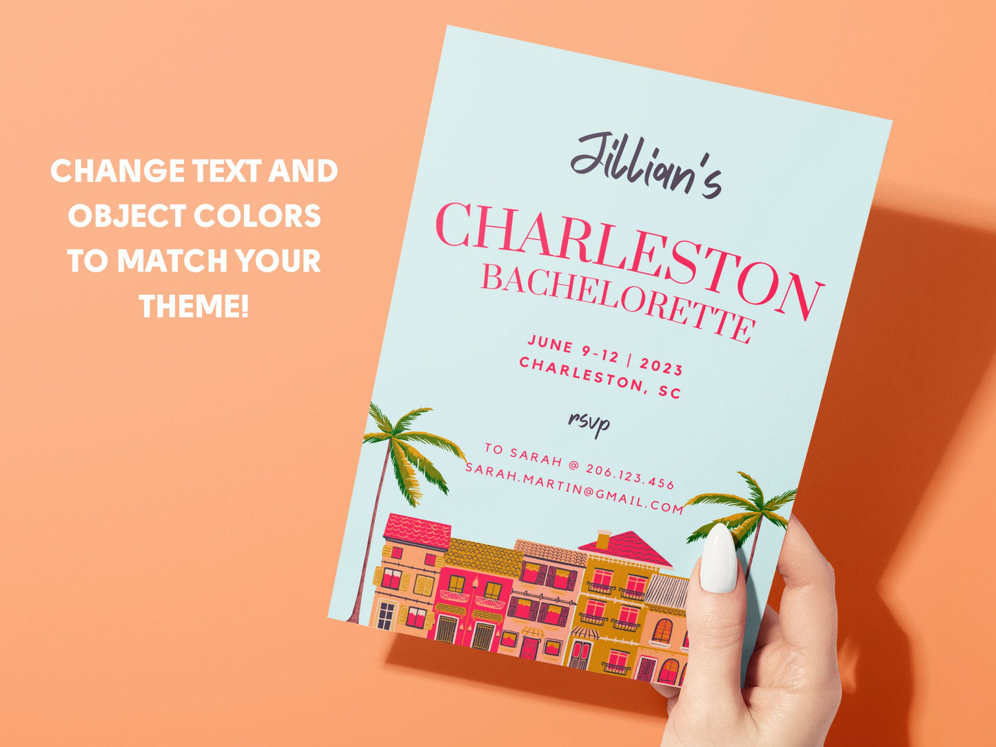 Charleston Bachelorette Party Itinerary and Invitation, Coastal Bachelorette, Beach Bachelorette, Girl Trip Weekend