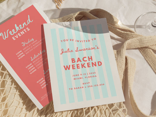 Coastal Bachelorette Party Itinerary and Invite Template For Boat Bachelorette, Weekend Itinerary, Last Toast On The Coast