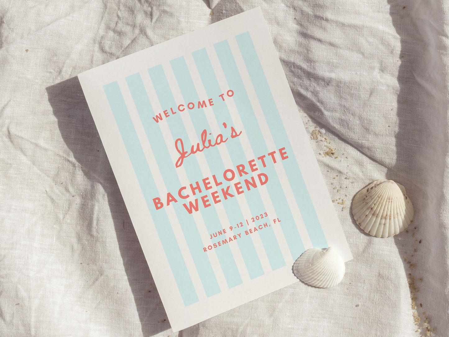 Coastal Bachelorette Party Welcome Sign, Last Toast On The Coast Bachelorette Party Decorations, Boat Bachelorette