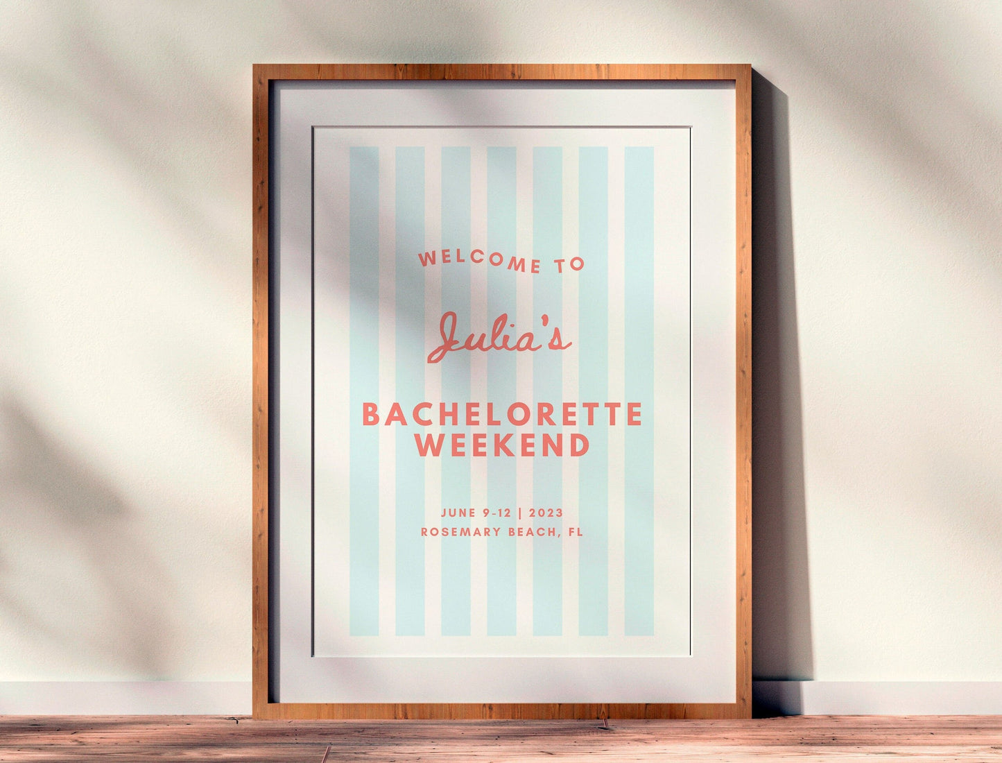 Coastal Bachelorette Party Welcome Sign, Last Toast On The Coast Bachelorette Party Decorations, Boat Bachelorette